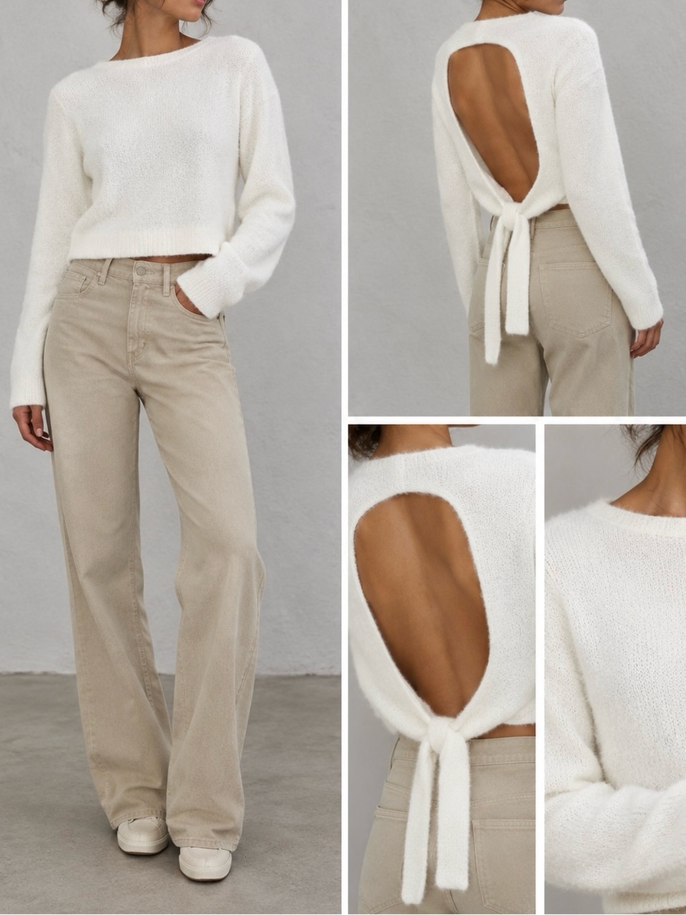 Open-Back Sweater ZARA Casual Fall Autumn Winter Comfy